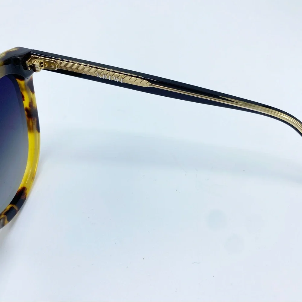 KREWE Monroe Brown & Black Tortoise Shell Cat-Eye Sunglasses